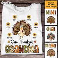 Personalized Fall Thankful Grandma Turkey T Shirt AG301 23O47 thumb 1