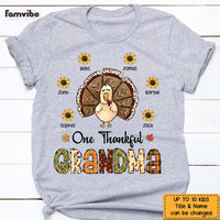 Personalized Fall Thankful Grandma Turkey T Shirt AG301 23O47 thumb 1
