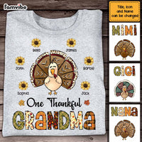 Personalized Fall Thankful Grandma Turkey T Shirt AG301 23O47 thumb 1