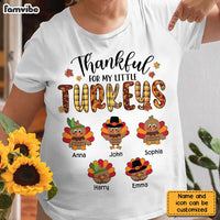 Personalized Thankful For My Little TurKeys Grandma T Shirt AG291 32O2 thumb 1