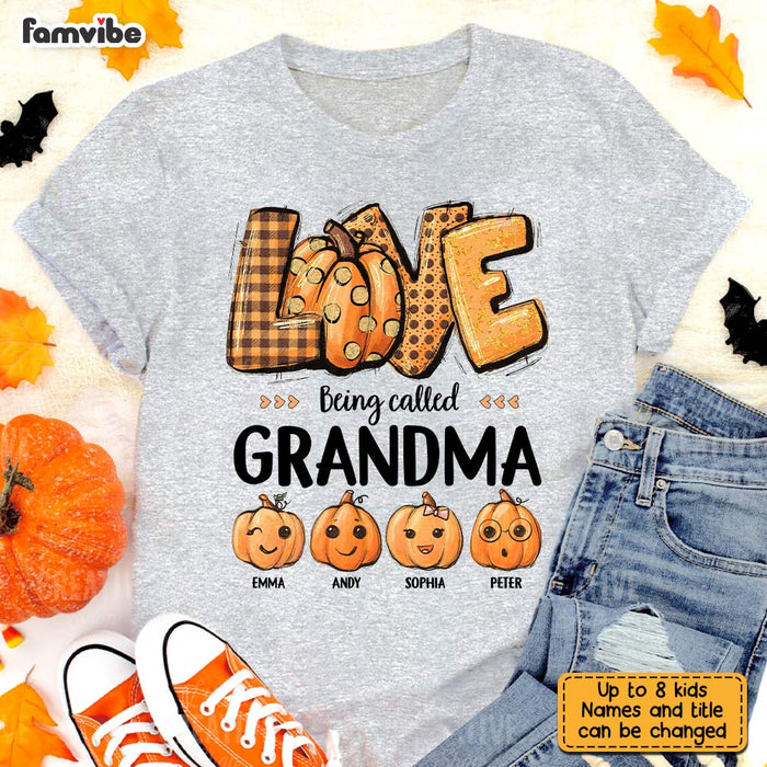 Personalized Fall Love Being Called Grandma T Shirt AG262 23O31 1