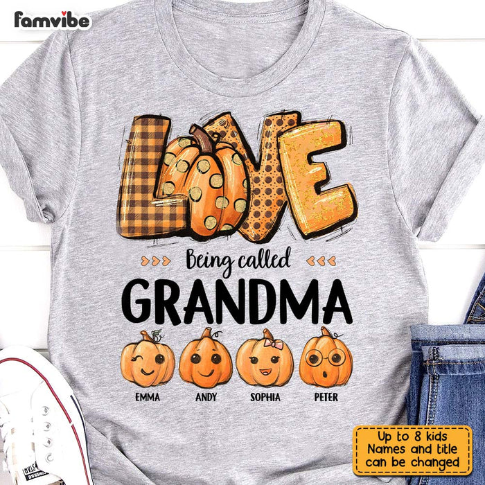 Personalized Fall Love Being Called Grandma T Shirt AG262 23O31 1
