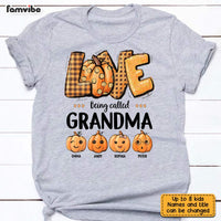 Personalized Fall Love Being Called Grandma T Shirt AG262 23O31 thumb 1