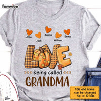 Personalized Fall Love Being Called Grandma T Shirt AG263 23O28 thumb 1