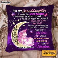 Personalized Unicorn Love To The Moon And Back Hug This Pillow AG255 58O34 thumb 1