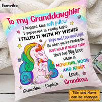 Personalized Unicorn To Granddaughter Hug This Pillow AG263 58O47 thumb 1