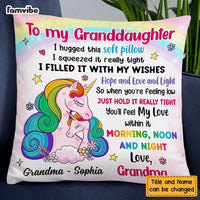 Personalized Unicorn To Granddaughter Hug This Pillow AG263 58O47 thumb 1