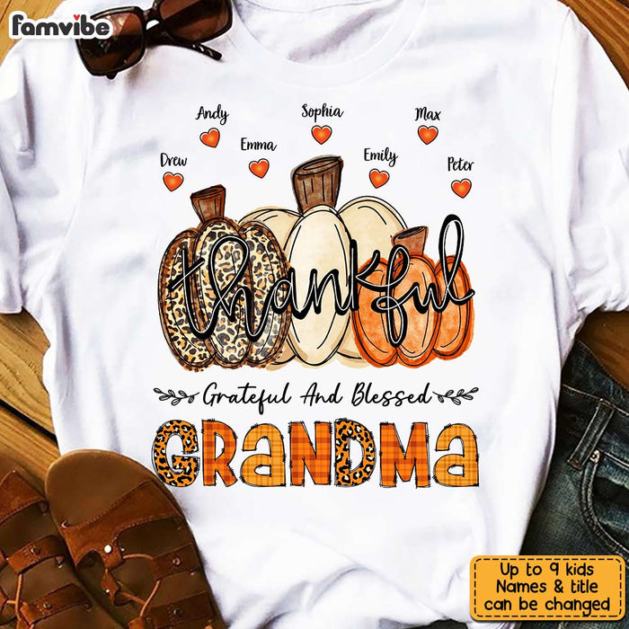 Personalized Fall Pumpkin Grandma T Shirt AG292 32O31 1