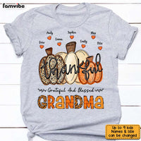Personalized Fall Pumpkin Grandma T Shirt AG292 32O31 thumb 1