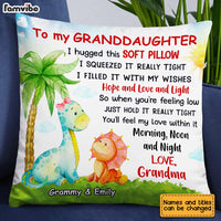 Personalized Hug This Dinosaur Granddaughter Pillow AG301 85O31 thumb 1