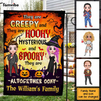 Personalized Halloween Family Creepy Spooky Flag AG257 58O47 thumb 1