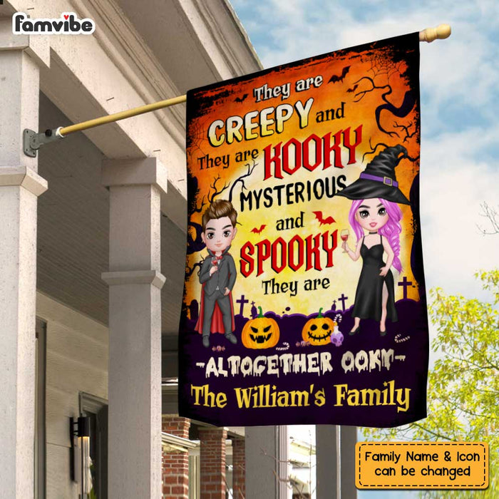 Personalized Halloween Family Creepy Spooky Flag AG257 58O47 1