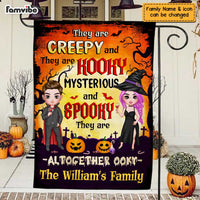 Personalized Halloween Family Creepy Spooky Flag AG257 58O47 thumb 1