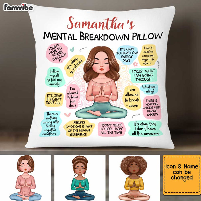 Personalized Mental Health Breakdown Affirmations Pillow AG272 85O34 1