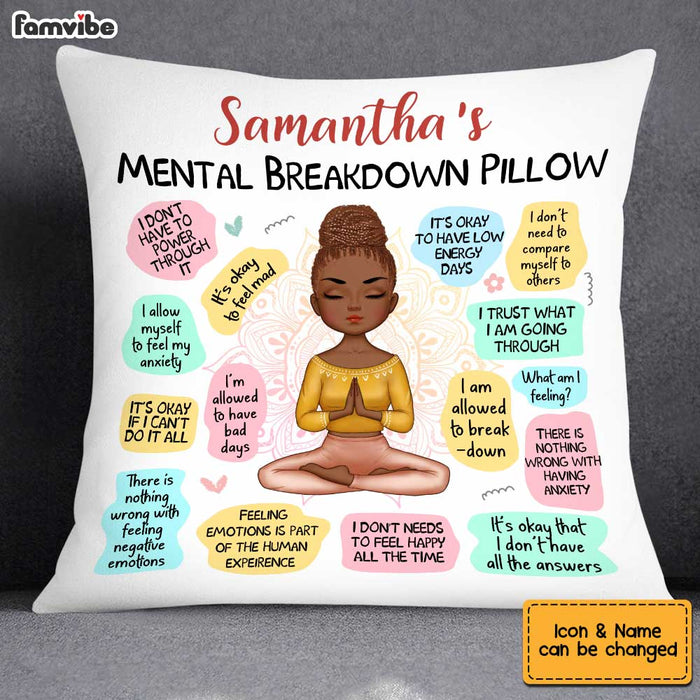 Personalized Mental Health Breakdown Affirmations Pillow AG272 85O34 1
