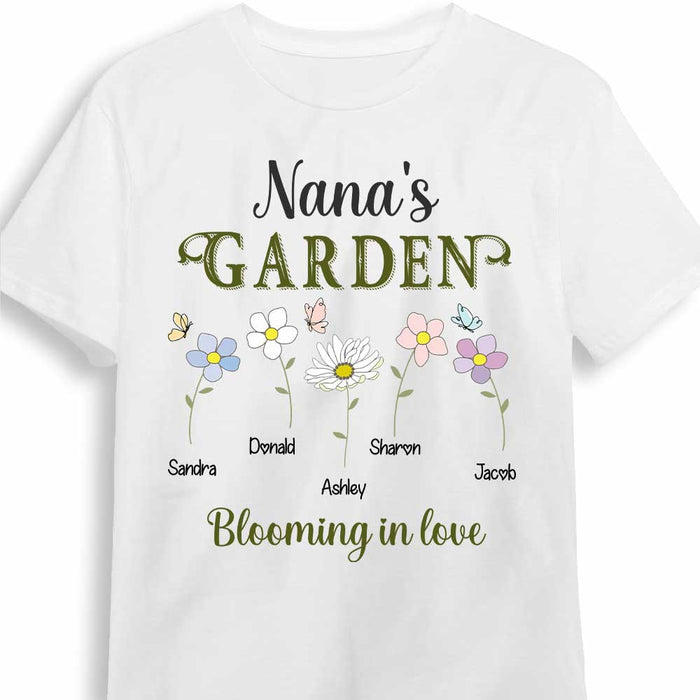 Personalized Grandma Garden Blooming In Love T Shirt AG303 33O34 1