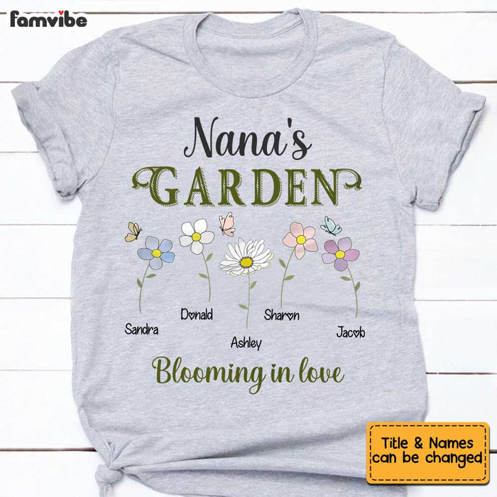 Personalized Grandma Garden Blooming In Love T Shirt AG303 33O34 1