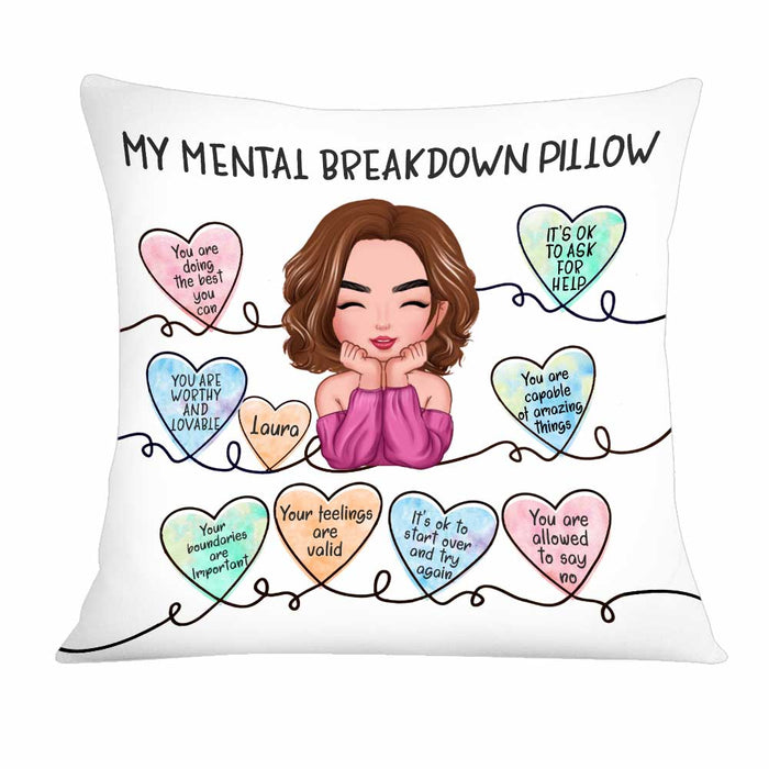 Personalized Self Love Mental Health Affirmation Pillow AG304 23O34 1