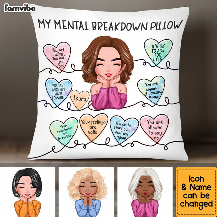 Personalized Self Love Mental Health Affirmation Pillow AG304 23O34 1