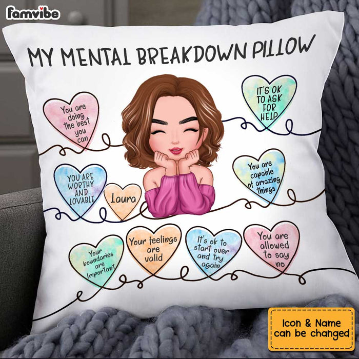 Personalized Self Love Mental Health Affirmation Pillow AG304 23O34 1