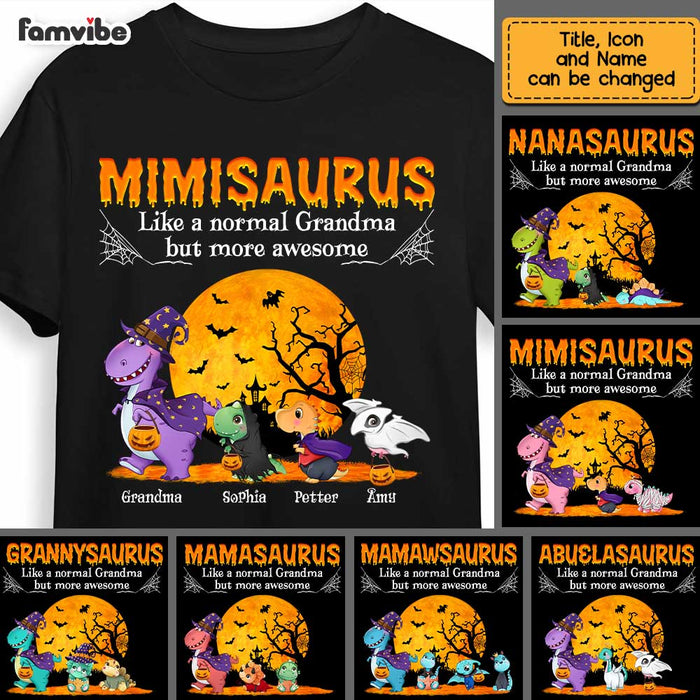 Personalized Grandma Dinosaur Halloween T Shirt - Hoodie - Sweatshirt AG271 30O47 1
