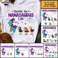 Personalized Rockin' Grandma Halloween Dinosaur Life T Shirt AG275 30O53 thumb 1