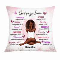 Personalized God Says Daughter Floral Pillow AG295 32O34 thumb 1
