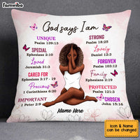 Personalized God Says Daughter Floral Pillow AG295 32O34 thumb 1