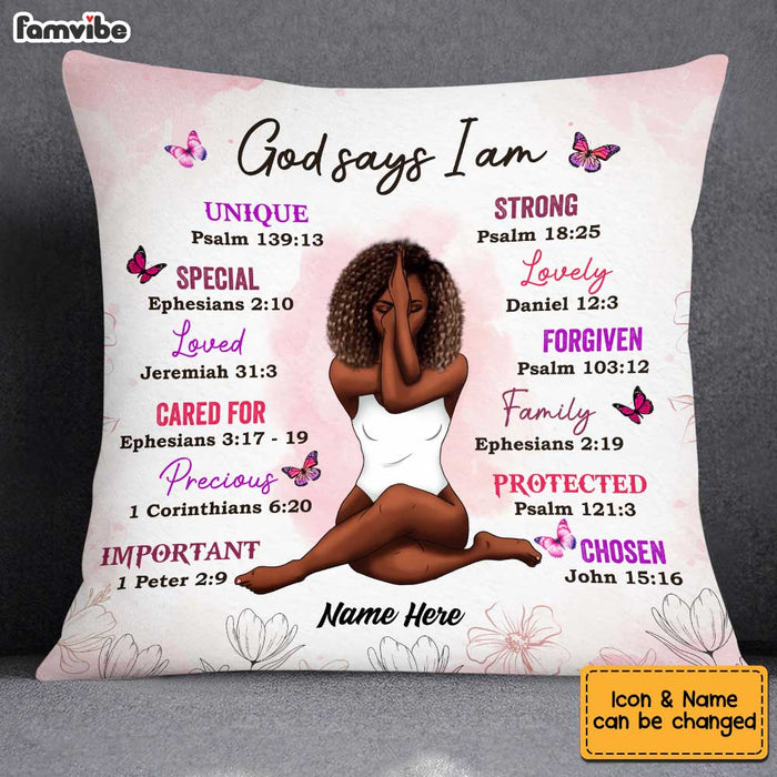 Personalized God Says Daughter Floral Pillow AG295 32O34 1