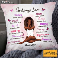 Personalized God Says Daughter Floral Pillow AG295 32O34 thumb 1