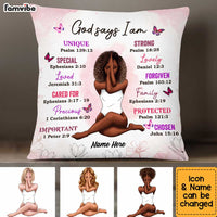 Personalized God Says Daughter Floral Pillow AG295 32O34 thumb 1