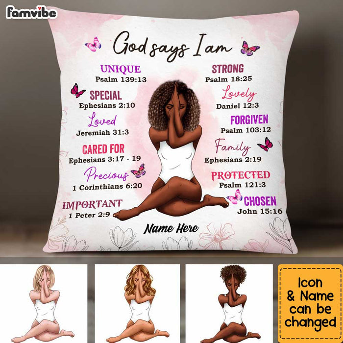 Personalized God Says Daughter Floral Pillow AG295 32O34 1