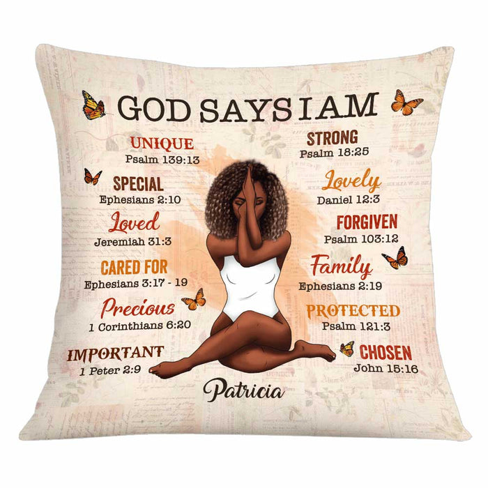 Personalized God Says Daughter Floral Pillow AG271 32O34 1