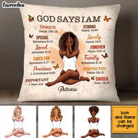 Personalized God Says Daughter Floral Pillow AG271 32O34 thumb 1