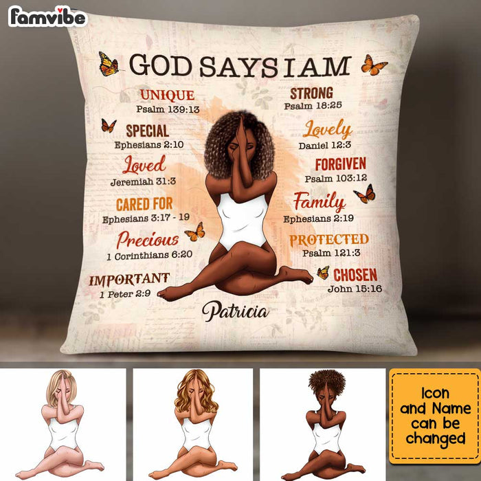 Personalized God Says Daughter Floral Pillow AG271 32O34 1