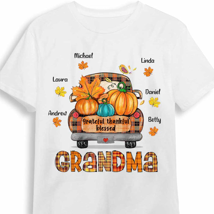 Personalized Grateful Thankful Blessed Grandma Hello Fall T Shirt AG265 58O34 1