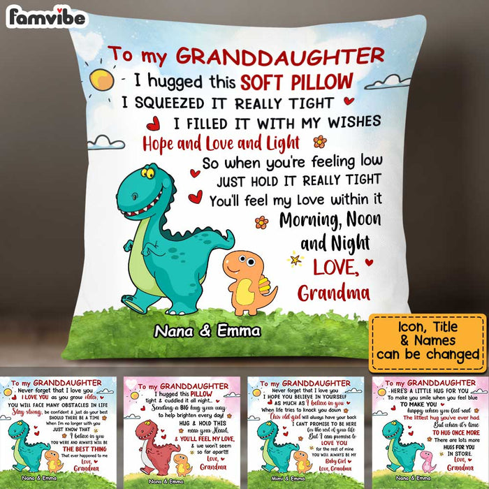 Personalized Grandson Dinosaur Pillow AG301 33O34 1