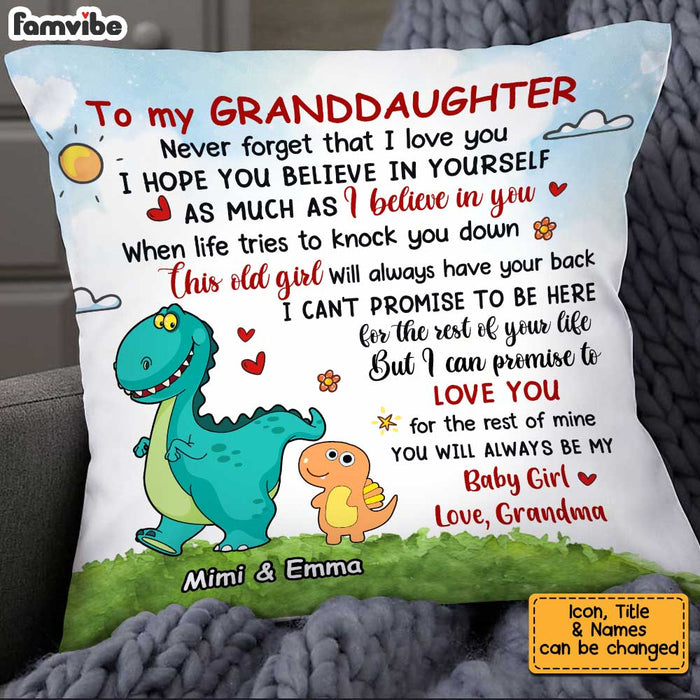 Personalized Grandson Dinosaur Pillow AG301 33O34 1