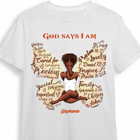 Personalized God Says I Am T Shirt AG266 58O34 thumb 1