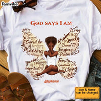 Personalized God Says I Am T Shirt AG266 58O34 thumb 1