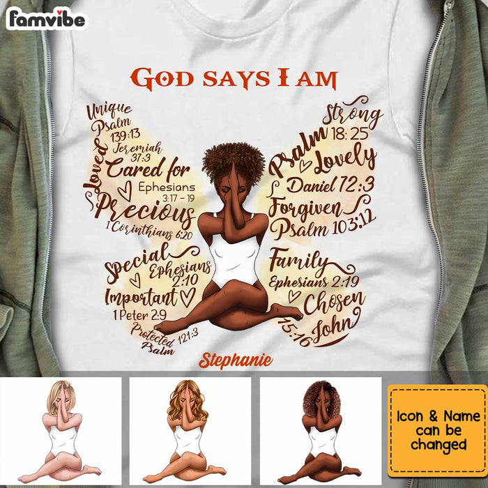 Personalized God Says I Am T Shirt AG266 58O34 1