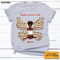 Personalized God Says I Am T Shirt AG266 58O34 thumb 1