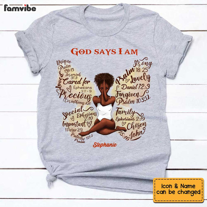 Personalized God Says I Am T Shirt AG266 58O34 1