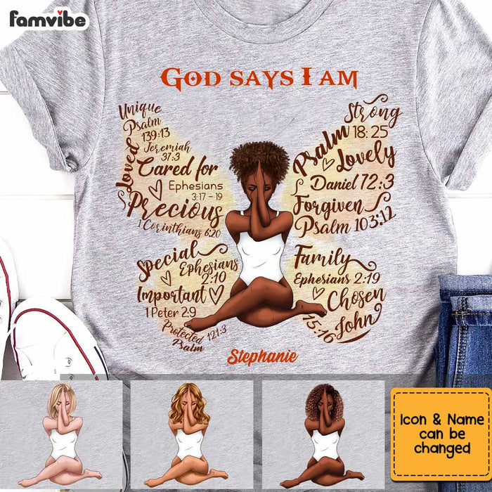 Personalized God Says I Am T Shirt AG266 58O34 1
