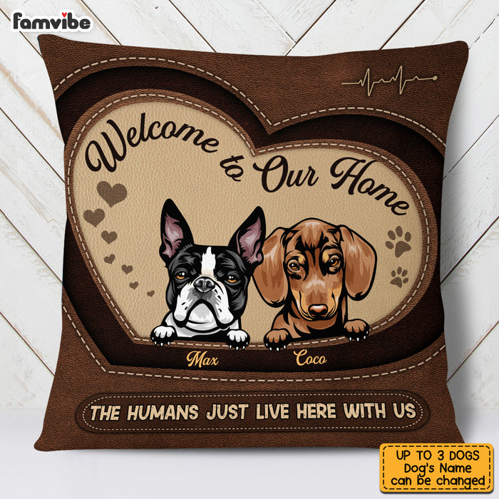 Personalized Dogs House  Leather Pillow T Shirt AG304 33O53 1