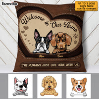 Personalized Dogs House  Leather Pillow T Shirt AG304 33O53 thumb 1