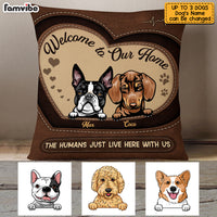 Personalized Dogs House  Leather Pillow T Shirt AG304 33O53 thumb 1