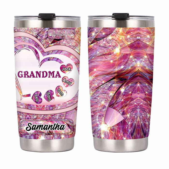 Personalized  Sparkling Sweet Heart Grandma Steel Tumbler SB54 33O47 1