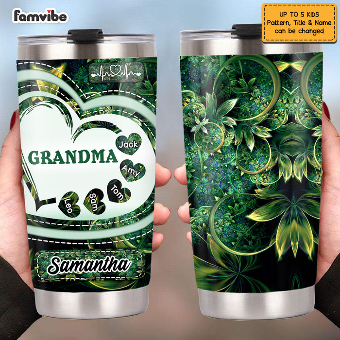 Personalized  Sparkling Sweet Heart Grandma Steel Tumbler SB54 33O47 1