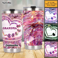 Personalized  Sparkling Sweet Heart Grandma Steel Tumbler SB54 33O47 thumb 1